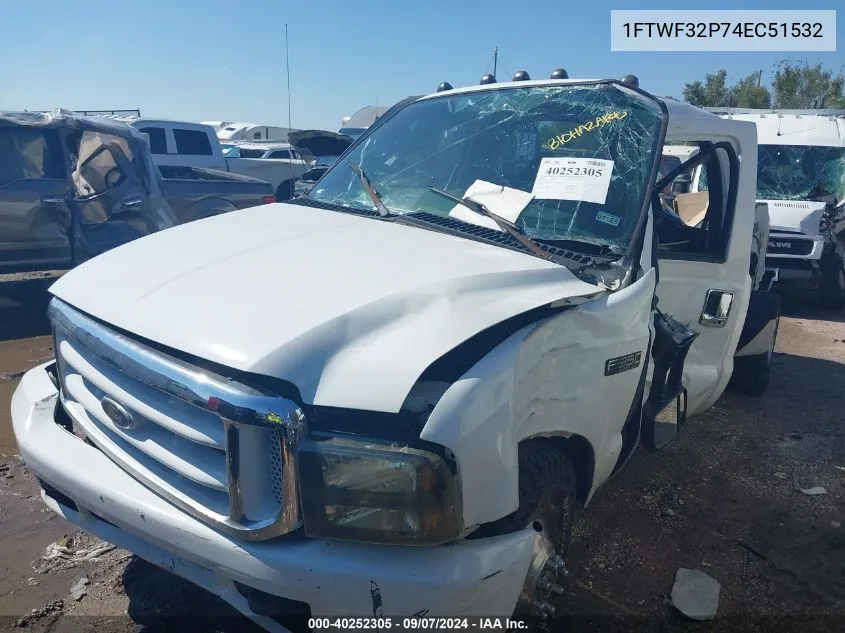 2004 Ford F-350 Xl/Xlt VIN: 1FTWF32P74EC51532 Lot: 40252305