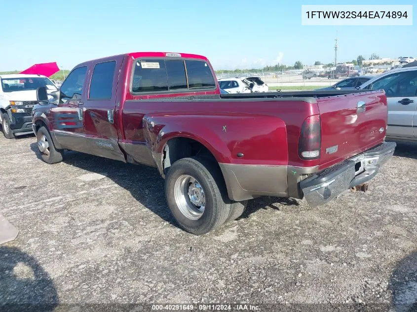 1FTWW32S44EA74894 2004 Ford F-350 Super Duty