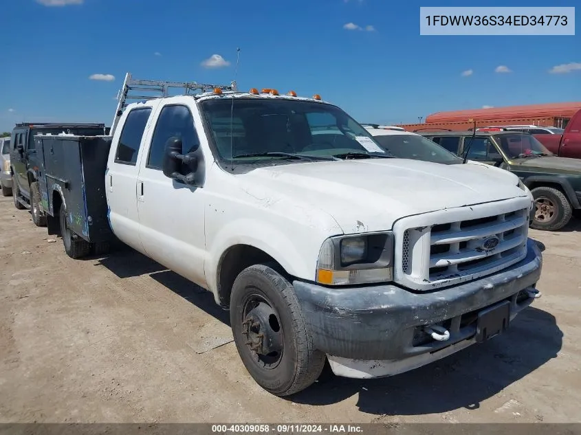 2004 Ford F-350 VIN: 1FDWW36S34ED34773 Lot: 40309058