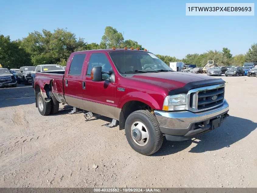 2004 Ford F-350 Lariat/Xl/Xlt VIN: 1FTWW33PX4ED89693 Lot: 40325552