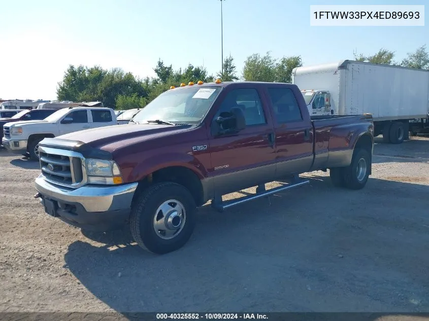 2004 Ford F-350 Lariat/Xl/Xlt VIN: 1FTWW33PX4ED89693 Lot: 40325552