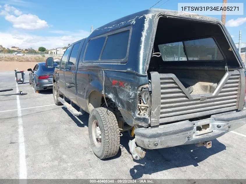 2004 Ford F-350 Lariat/Xl/Xlt VIN: 1FTSW31P34EA05271 Lot: 40405340