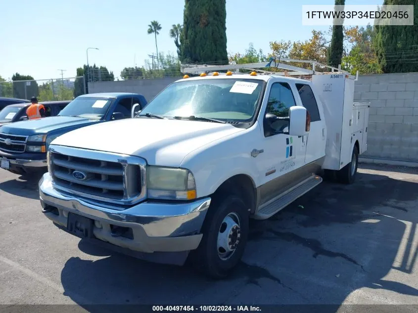 2004 Ford F-350 Lariat/Xl/Xlt VIN: 1FTWW33P34ED20456 Lot: 40497454