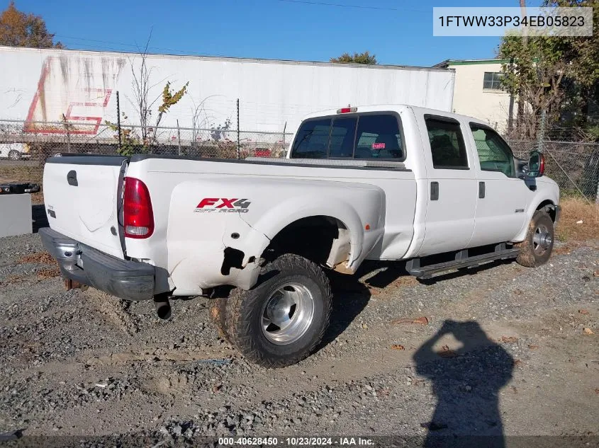 2004 Ford F-350 Lariat/Xl/Xlt VIN: 1FTWW33P34EB05823 Lot: 40628450