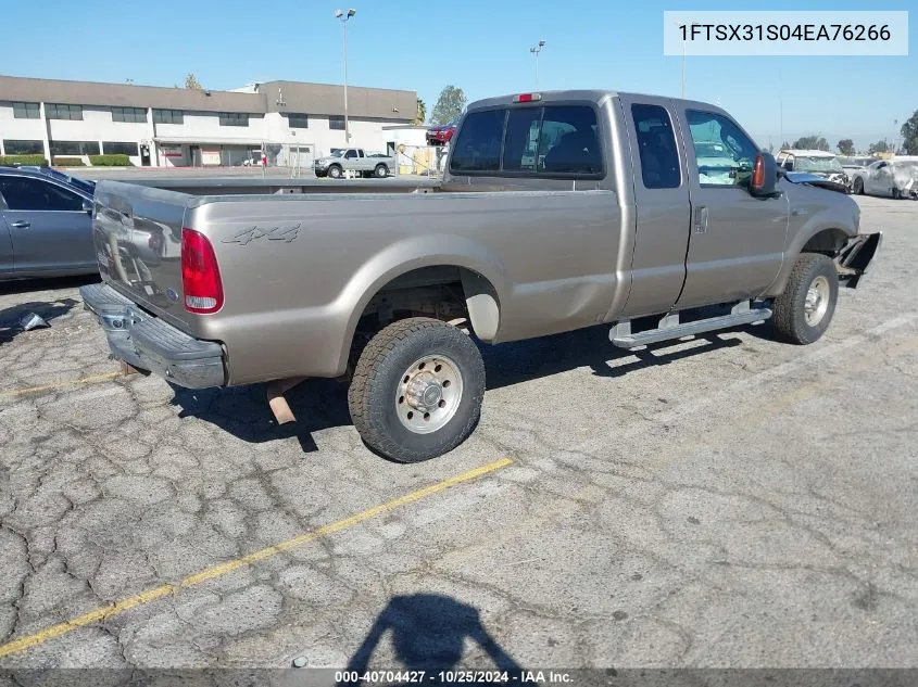 2004 Ford F-350 Lariat/Xl/Xlt VIN: 1FTSX31S04EA76266 Lot: 40704427