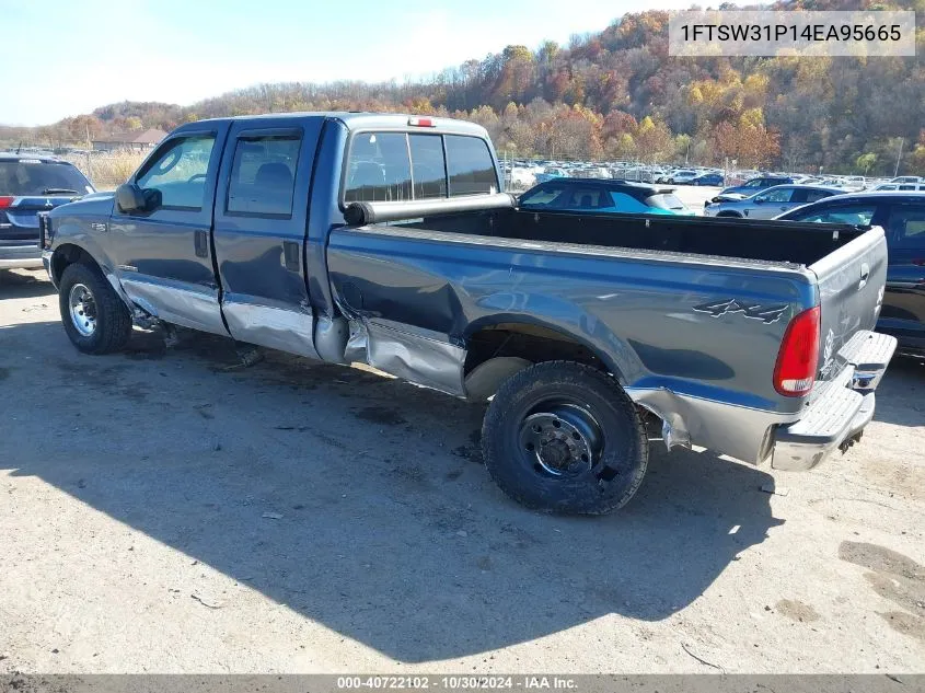 2004 Ford F-350 King Ranch/Lariat/Xl/Xlt VIN: 1FTSW31P14EA95665 Lot: 40722102