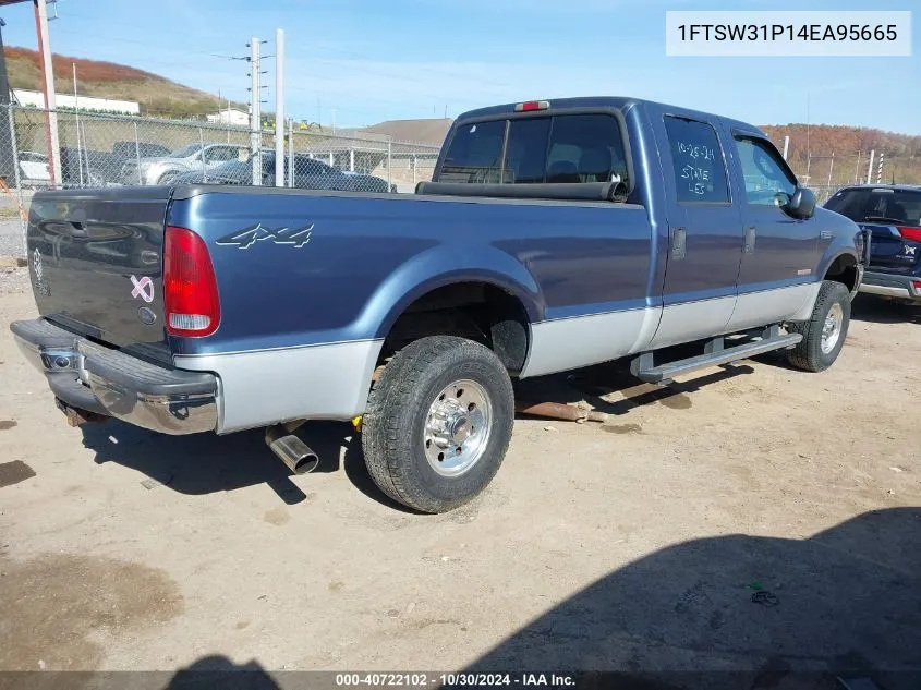 2004 Ford F-350 King Ranch/Lariat/Xl/Xlt VIN: 1FTSW31P14EA95665 Lot: 40722102