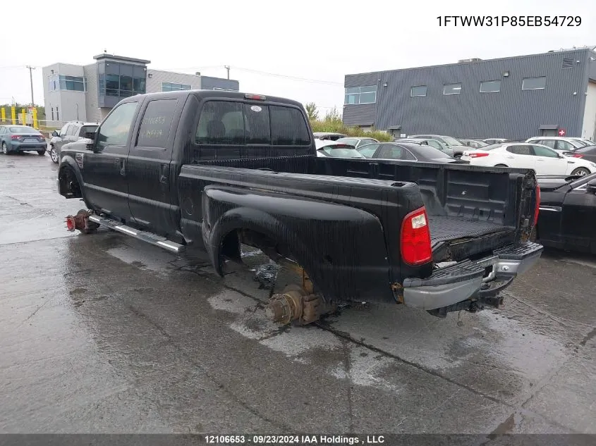 2005 Ford Super Duty F-350 Srw VIN: 1FTWW31P85EB54729 Lot: 12106653