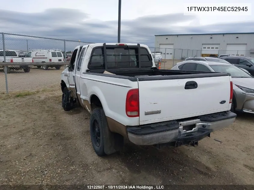 2005 Ford Super Duty F-350 Srw VIN: 1FTWX31P45EC52945 Lot: 12122507