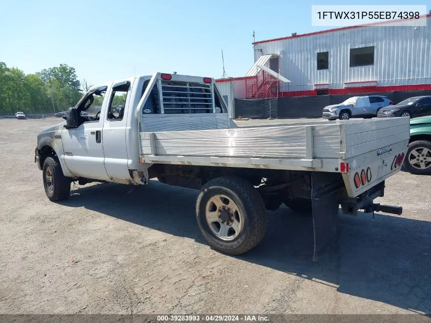 2005 Ford F-350 Lariat/Xl/Xlt VIN: 1FTWX31P55EB74398 Lot: 39283993