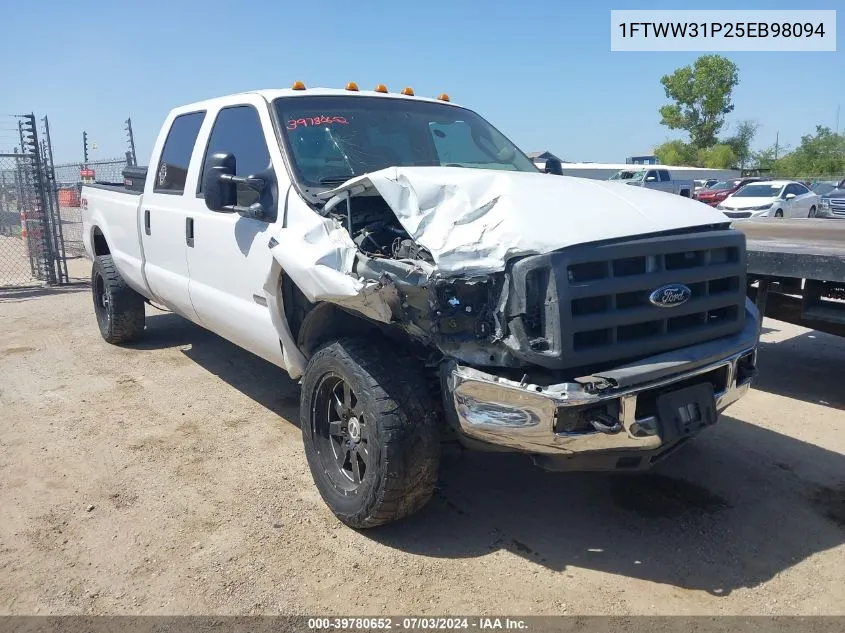 2005 Ford F-350 Lariat/Xl/Xlt VIN: 1FTWW31P25EB98094 Lot: 39780652