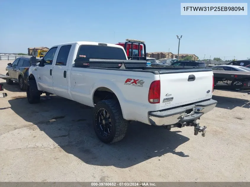 2005 Ford F-350 Lariat/Xl/Xlt VIN: 1FTWW31P25EB98094 Lot: 39780652