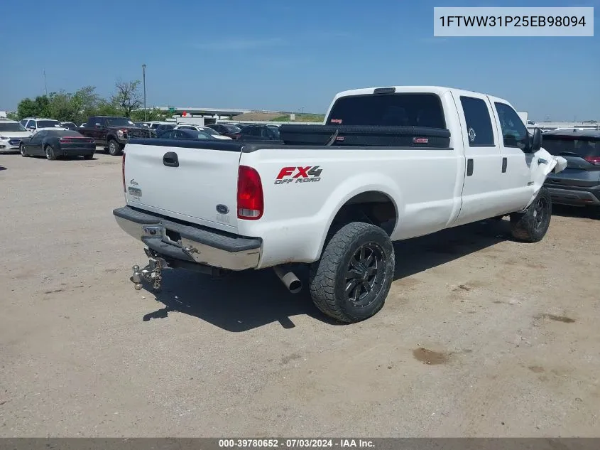 2005 Ford F-350 Lariat/Xl/Xlt VIN: 1FTWW31P25EB98094 Lot: 39780652