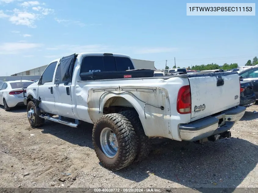 2005 Ford F-350 Lariat/Xl/Xlt VIN: 1FTWW33P85EC11153 Lot: 40038772