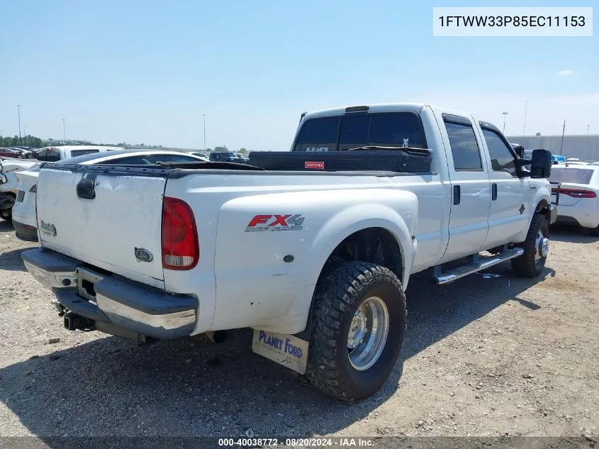 2005 Ford F-350 Lariat/Xl/Xlt VIN: 1FTWW33P85EC11153 Lot: 40038772