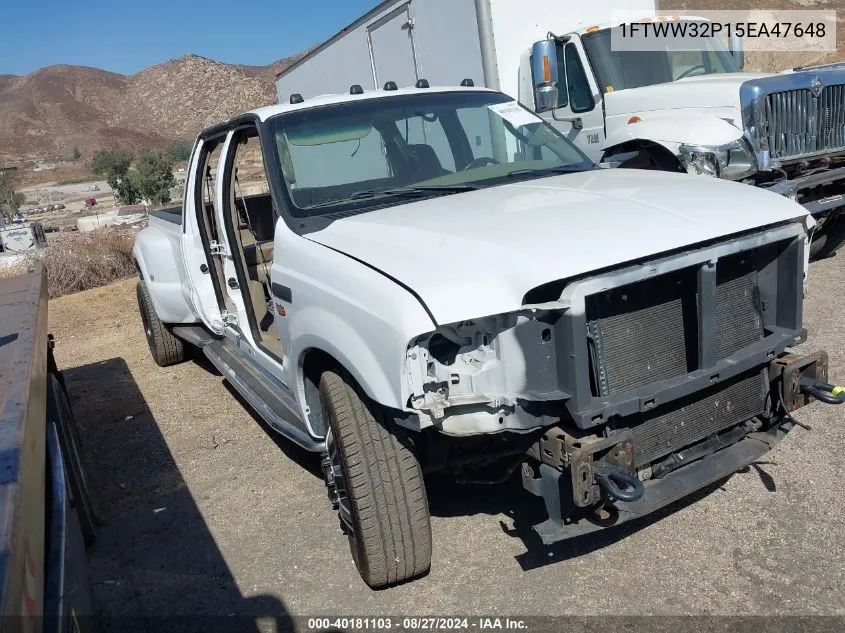 2005 Ford F-350 Lariat/Xl/Xlt VIN: 1FTWW32P15EA47648 Lot: 40181103