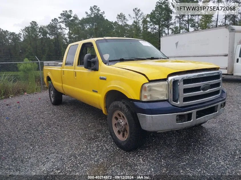 2005 Ford Super Duty F-350 Srw Srw Super Duty VIN: 1FTWW31P75EA72068 Lot: 40274972