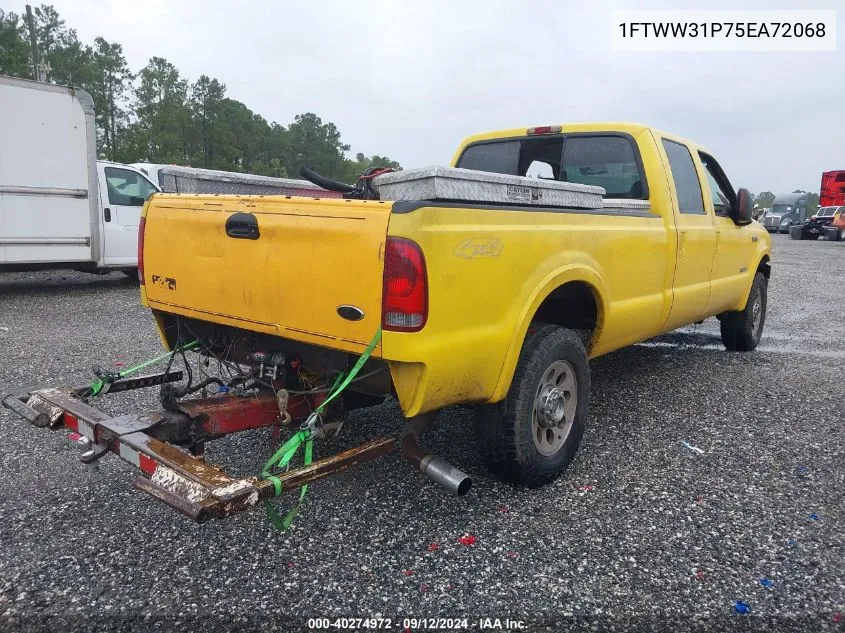 2005 Ford Super Duty F-350 Srw Srw Super Duty VIN: 1FTWW31P75EA72068 Lot: 40274972