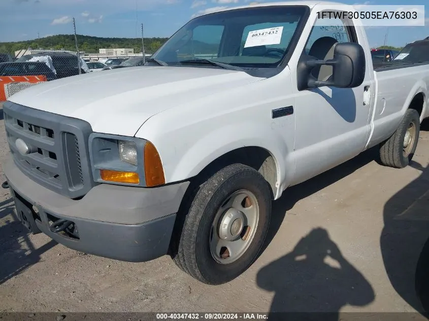 2005 Ford F-350 Xl/Xlt VIN: 1FTWF30505EA76303 Lot: 40347432