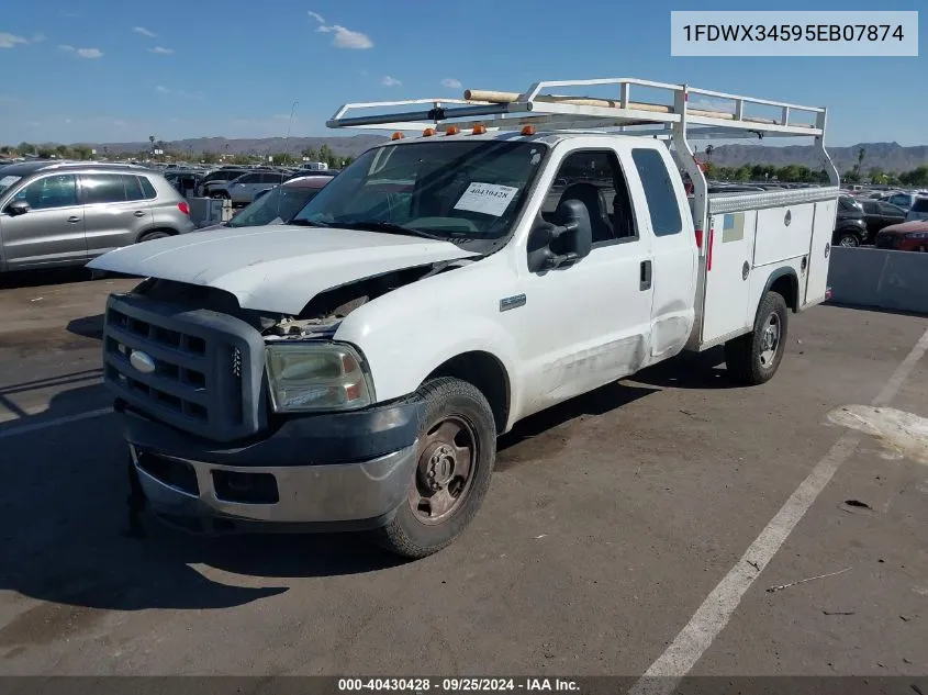 2005 Ford F350 Srw Super Duty VIN: 1FDWX34595EB07874 Lot: 40430428