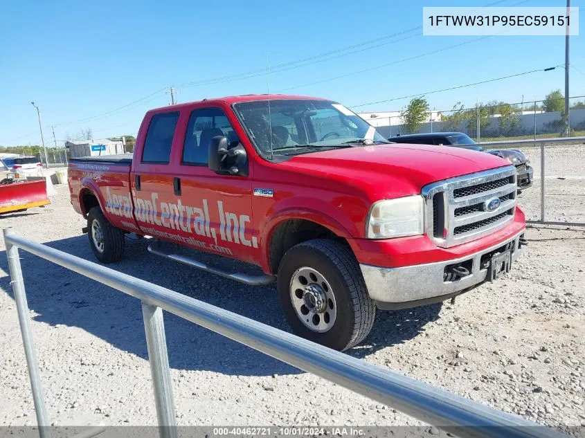 2005 Ford F-350 Srw Super Duty VIN: 1FTWW31P95EC59151 Lot: 40462721