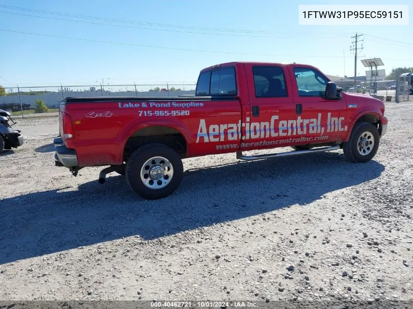 2005 Ford F-350 Srw Super Duty VIN: 1FTWW31P95EC59151 Lot: 40462721