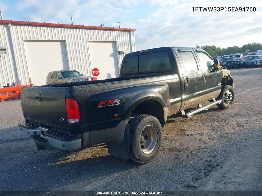 2005 Ford F-350 Lariat/Xl/Xlt VIN: 1FTWW33P15EA94760 Lot: 40518470