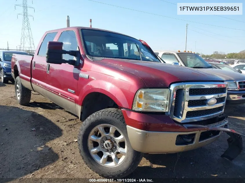 2005 Ford F-350 Lariat/Xl/Xlt VIN: 1FTWW31PX5EB39651 Lot: 40566137