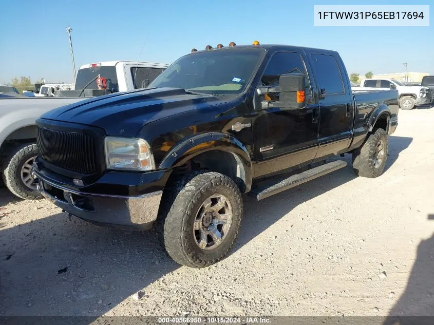 2005 Ford F-350 Lariat/Xl/Xlt VIN: 1FTWW31P65EB17694 Lot: 40566950