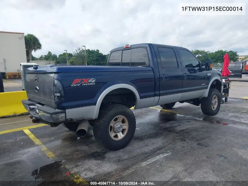 2005 Ford F-350 Lariat/Xl/Xlt VIN: 1FTWW31P15EC00014 Lot: 40567714