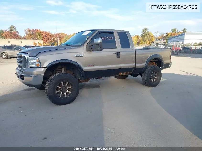 2005 Ford F-350 Lariat/Xl/Xlt VIN: 1FTWX31P55EA04705 Lot: 40570851