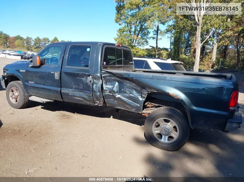 2005 Ford F-350 Lariat/Xl/Xlt VIN: 1FTWW31P35EB78145 Lot: 40579408