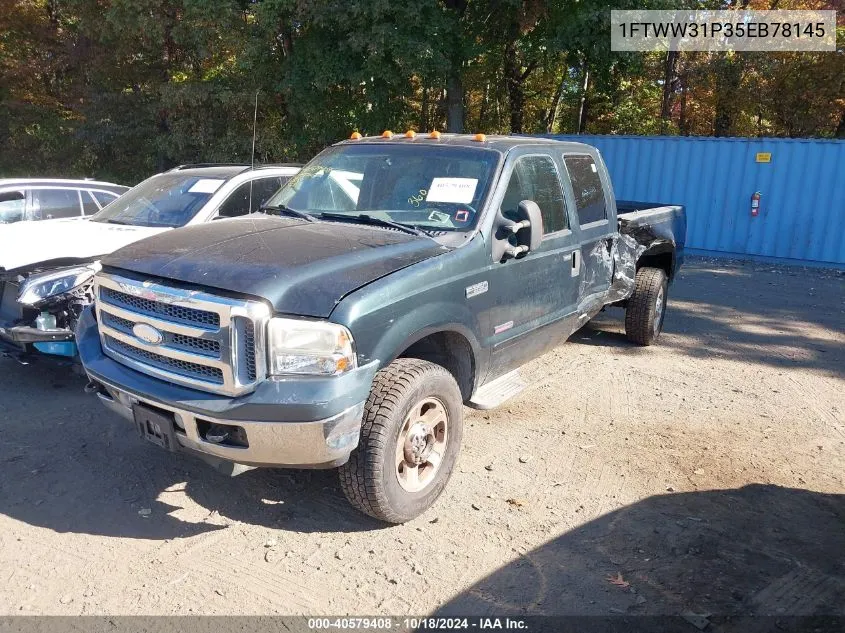 2005 Ford F-350 Lariat/Xl/Xlt VIN: 1FTWW31P35EB78145 Lot: 40579408