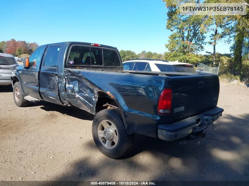 2005 Ford F-350 Lariat/Xl/Xlt VIN: 1FTWW31P35EB78145 Lot: 40579408