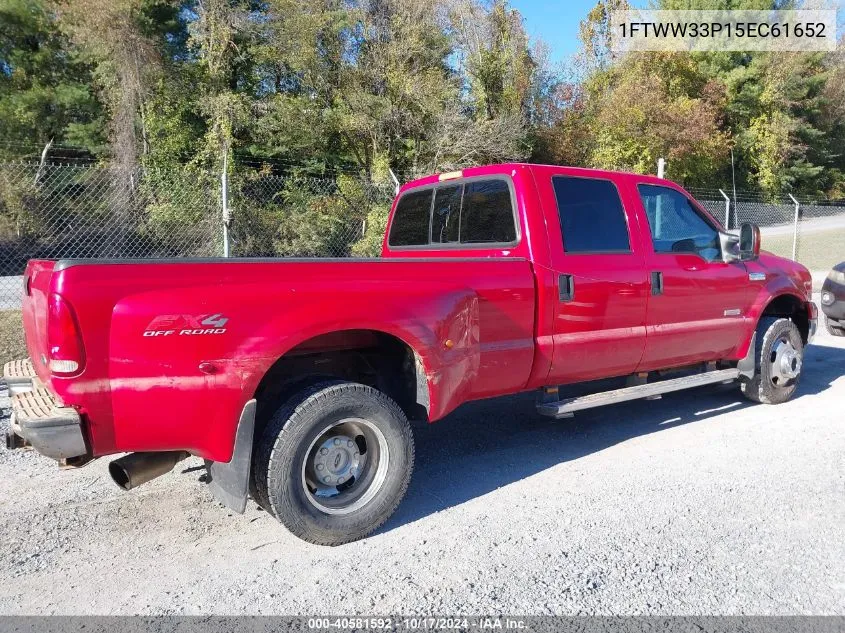 2005 Ford F-350 Lariat/Xl/Xlt VIN: 1FTWW33P15EC61652 Lot: 40581592