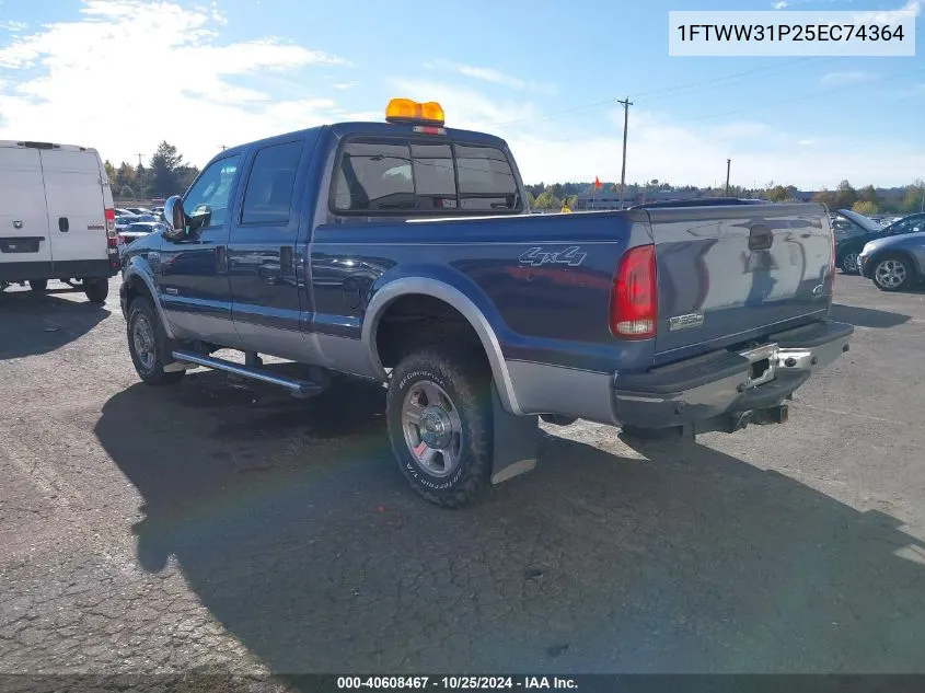 2005 Ford F-350 Lariat/Xl/Xlt VIN: 1FTWW31P25EC74364 Lot: 40608467