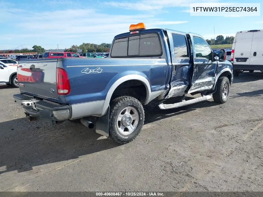 2005 Ford F-350 Lariat/Xl/Xlt VIN: 1FTWW31P25EC74364 Lot: 40608467