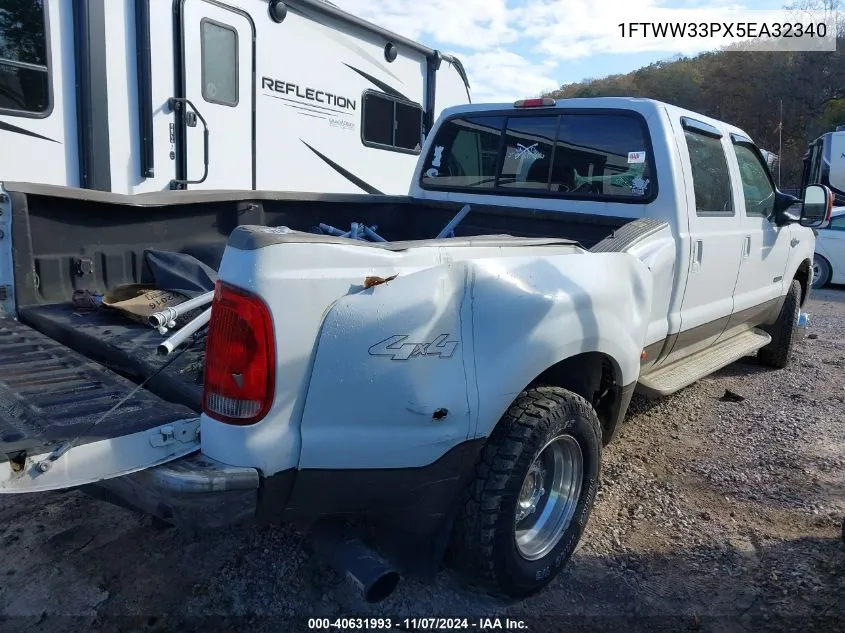 2005 Ford F-350 Lariat/Xl/Xlt VIN: 1FTWW33PX5EA32340 Lot: 40631993