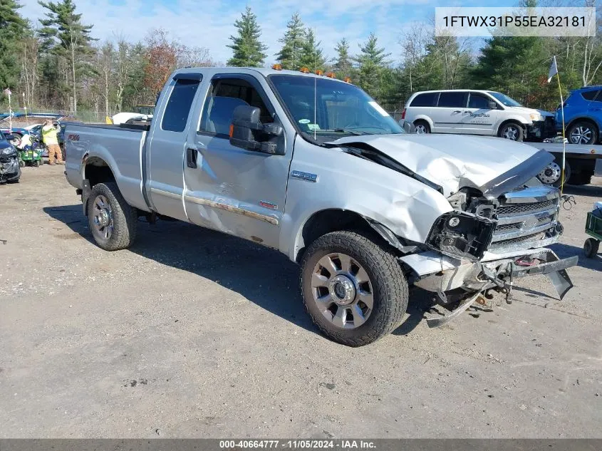 2005 Ford F-350 Lariat/Xl/Xlt VIN: 1FTWX31P55EA32181 Lot: 40664777