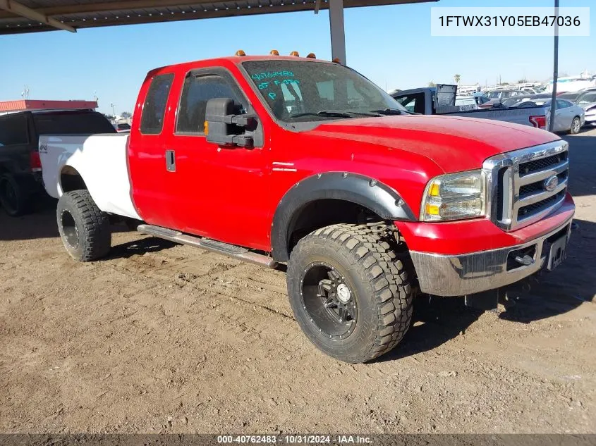 2005 Ford F-350 Lariat/Xl/Xlt VIN: 1FTWX31Y05EB47036 Lot: 40762483