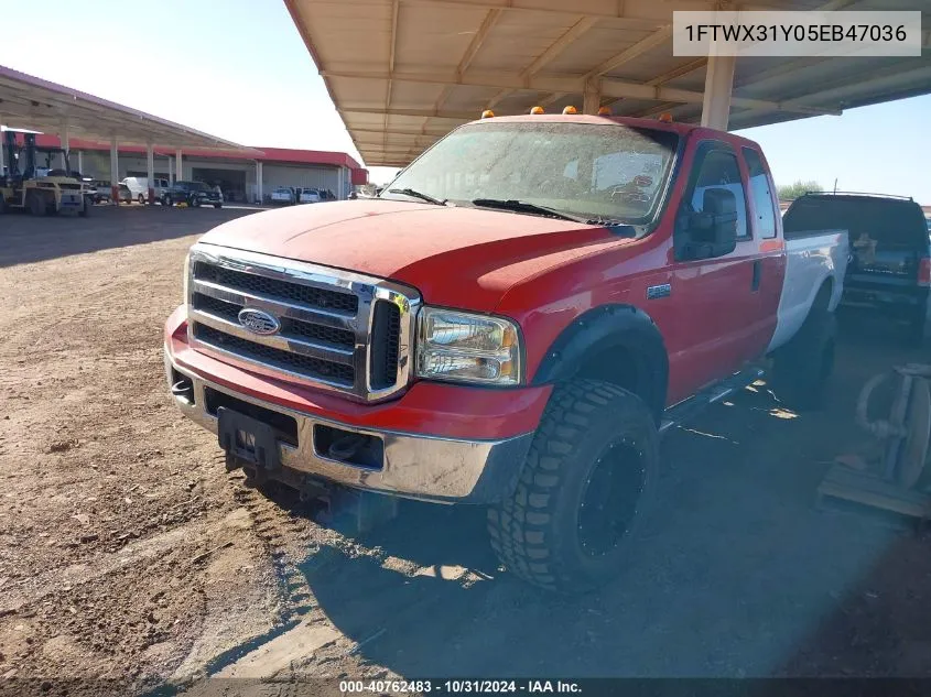 2005 Ford F-350 Lariat/Xl/Xlt VIN: 1FTWX31Y05EB47036 Lot: 40762483