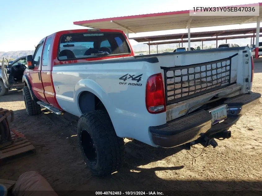 2005 Ford F-350 Lariat/Xl/Xlt VIN: 1FTWX31Y05EB47036 Lot: 40762483