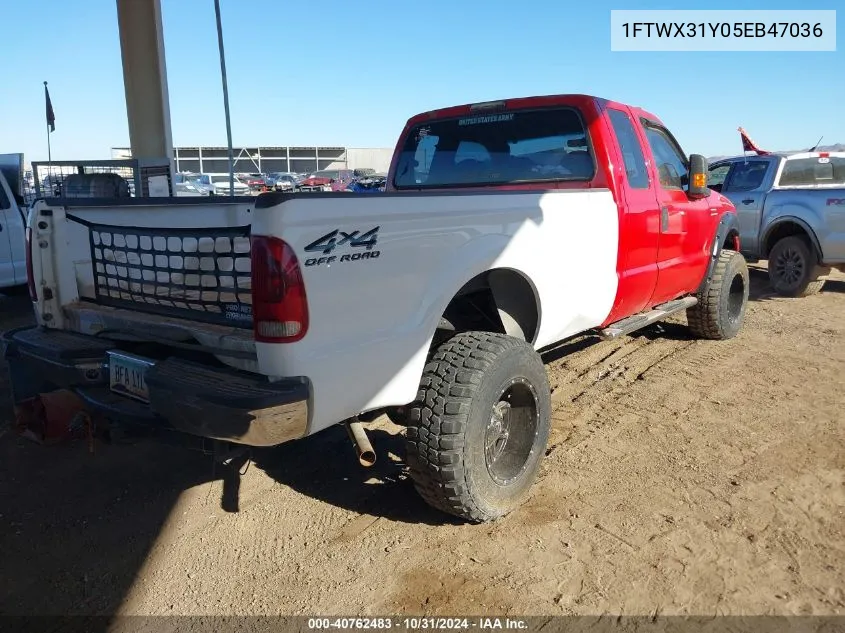 2005 Ford F-350 Lariat/Xl/Xlt VIN: 1FTWX31Y05EB47036 Lot: 40762483