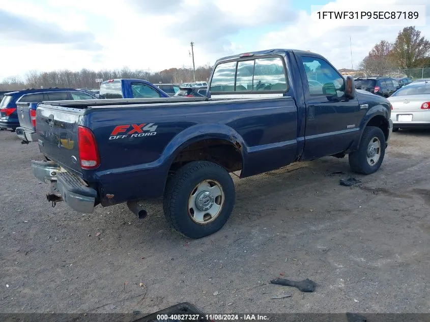 2005 Ford F-350 Xl/Xlt VIN: 1FTWF31P95EC87189 Lot: 40827327