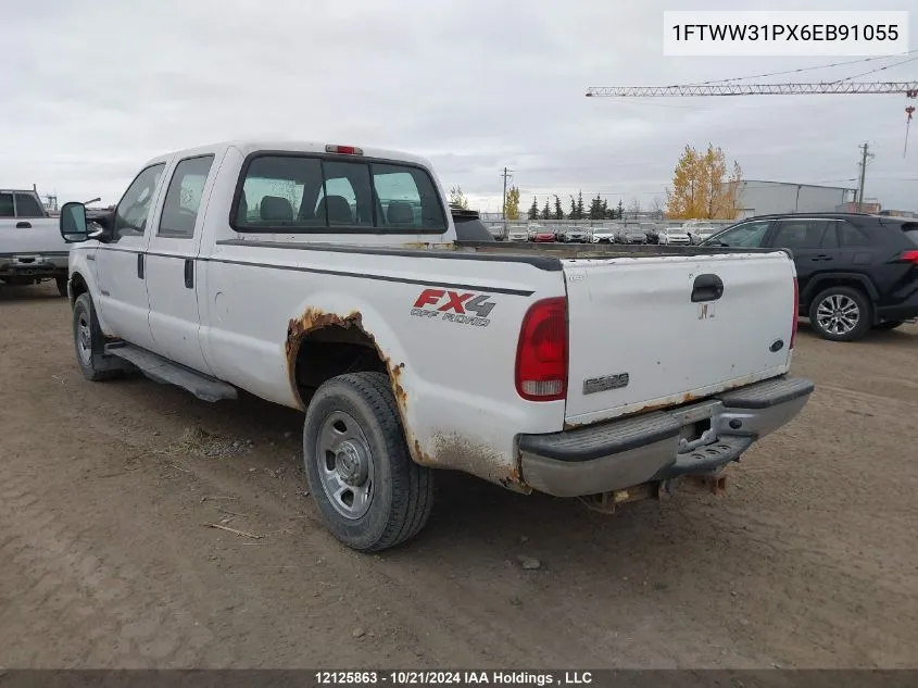 2006 Ford F350 Srw Super Duty VIN: 1FTWW31PX6EB91055 Lot: 12125863