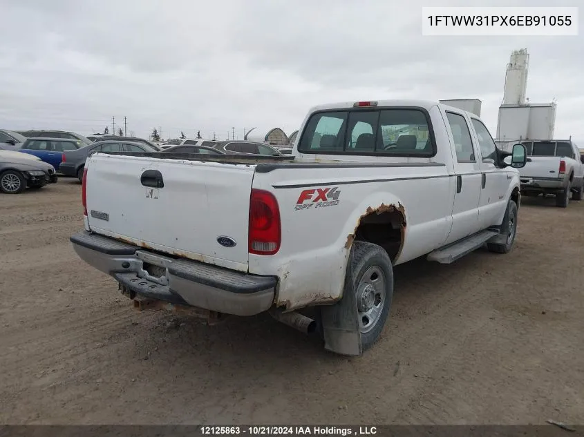 2006 Ford F350 Srw Super Duty VIN: 1FTWW31PX6EB91055 Lot: 12125863