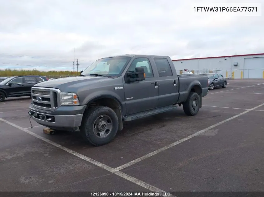 2006 Ford F350 Srw Super Duty VIN: 1FTWW31P66EA77571 Lot: 12126090