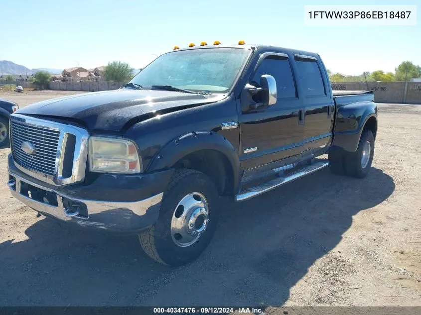 2006 Ford F-350 Lariat/Xl/Xlt VIN: 1FTWW33P86EB18487 Lot: 40347476