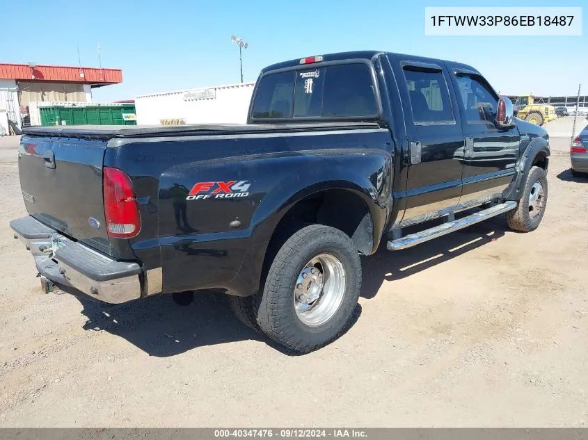 2006 Ford F-350 Lariat/Xl/Xlt VIN: 1FTWW33P86EB18487 Lot: 40347476