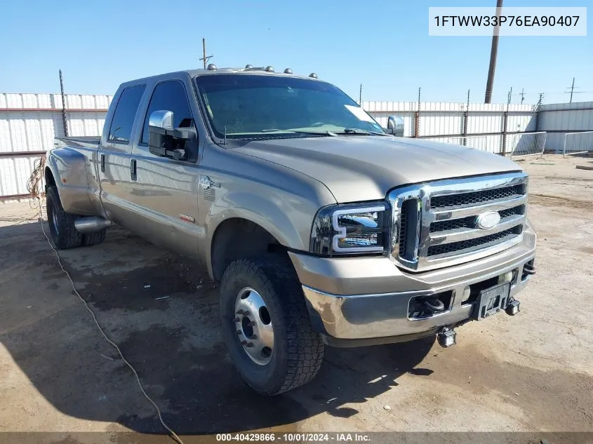 2006 Ford F-350 Lariat/Xl/Xlt VIN: 1FTWW33P76EA90407 Lot: 40429866